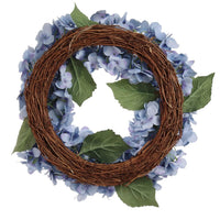Blue Hydrangea Wreath - 18" Faux