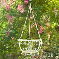 Hanging Iron Basket Planter "Paris 1968" -Antique Bronze