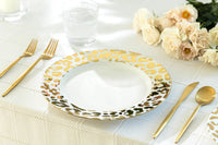 Gold Leopard 10.5" Fine Porcelain Dinner Plate