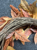 Fall Leaf Wreath 24”