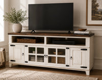 Com 8G Media Console Solid Wood