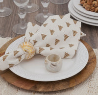 Gold Foil Print Wood Napkin Ring