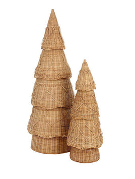 Rattan Tiered Tree - Set of 2