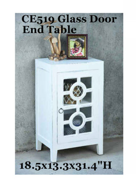 Glazed Whitewash End Table