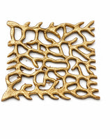 Coral Stamped Curved Tray