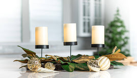 26" Green & Gold Magnolia Centerpiece