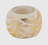 Gold Foil Print Wood Napkin Ring