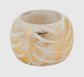 Gold Foil Print Wood Napkin Ring