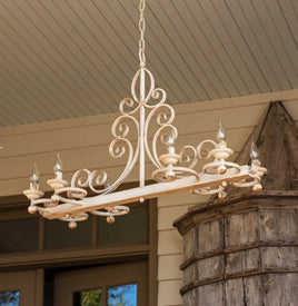 Horizontal Iron Filigree Chandelier