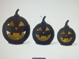 Black and Gold Laser Engraved Jack o Lanterns