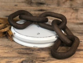 Brown Wood Chain Link Decor Large