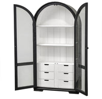 Curved Top Glass Door Display Cabinet