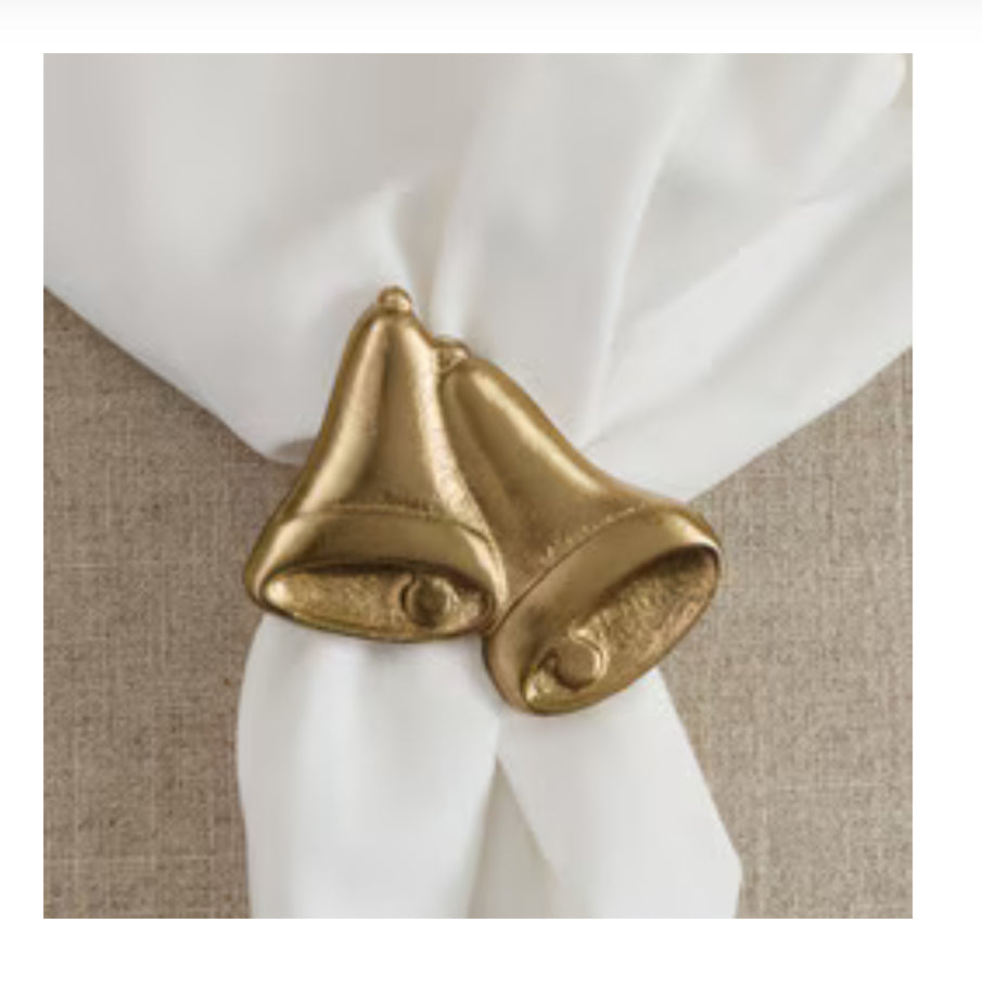 Gold Bell Napkin Ring| Fourth and Main on Laurel
