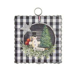 Vintage Rejoice Snowman Mini