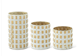 Gold and White Vase