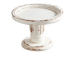 Round wood pedestal