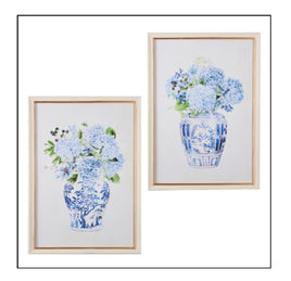 27.5” Hydrangea In Vase Framed Print