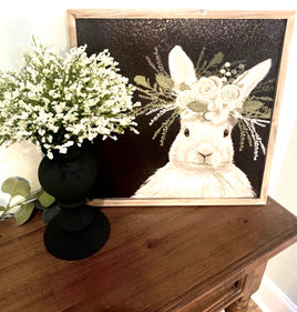White Bunny Sign