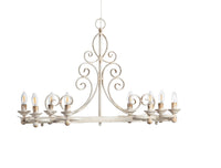 Horizontal Iron Filigree Chandelier