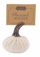 Velvet Pumpkin Placecard Holder
