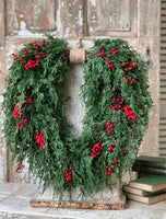 Emerald Falls Hanging Wreath | 24"