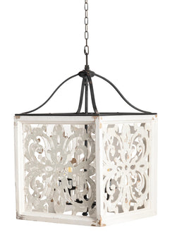 Mariah 29" Wood And Metal Pendant Light