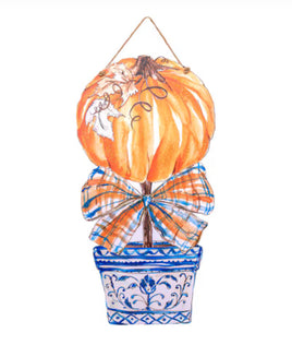 Blue Pumpkin PVC Door Hanger