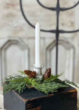 2” Advent Greens Candle Ring
