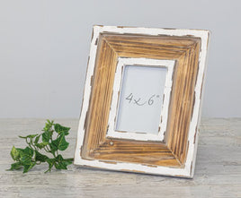 Antiqued Wood Photo Frame