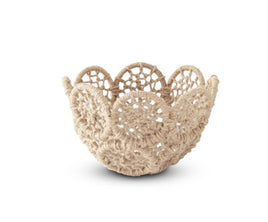 11 Inch Iron Framed Jute Braided Bowl