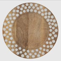 Dot Wooden Charger 13”