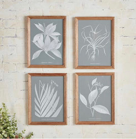 Framed Painting - Leaves - Set of 4