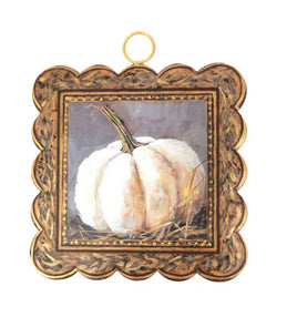 Scallop Gilded White Pumpkin
