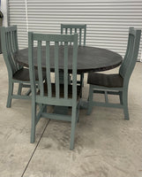 55” Round Dining Table with 4 Chairs