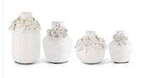 Ceramic Vase with Raised Flowers