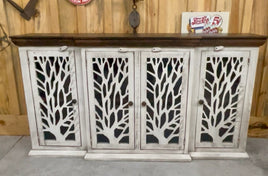 Tree Carving 4 Door Console