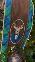 Preorder Now Deer Bust Ribbon w/Plaid