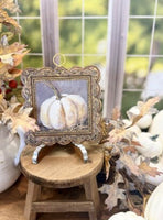 Scallop Gilded White Pumpkin