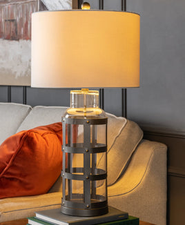 Everly Caged Metal Lamp