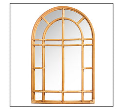 Rattan Arched Mirror