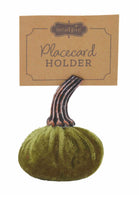 Velvet Pumpkin Placecard Holder