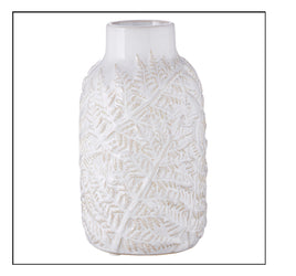 Leaf Embossed Vase 10”