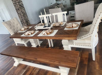 7 Foot Trestle Dining Table MES 2882-7 SET