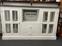 4 Glass Door Island Console