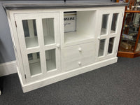 4 Glass Door Island Console