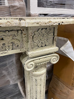 57 INCH WHITE RESIN FIREPLACE MANTLE PIECE