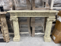 57 INCH WHITE RESIN FIREPLACE MANTLE PIECE