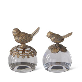 Gold & Metal Bird Paperweight