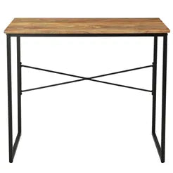 Erik Solid Mango And Iron Writing Desk