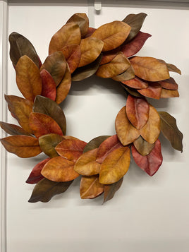 Fall Magnolia Leaf Wreath